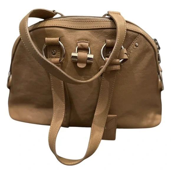 Authentic YVES SAINT LAURENT Muse Leather Shoulder Tote Bag - Picture 4 of 12